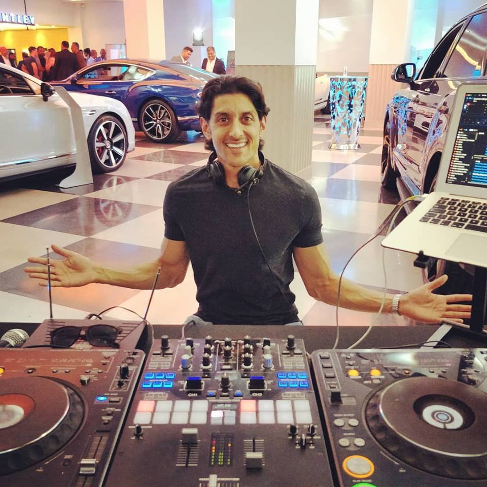 DJ SR at a Bentley showroom corporate event